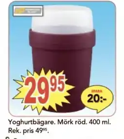 Yoghurtbägare Mörk röd