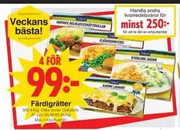 Matöppet Färdigrätter erbjuda