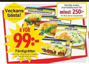 Matöppet Färdigrätter erbjuda
