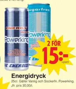 Matöppet Energidryck erbjuda