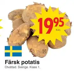 Matöppet Färsk potatis erbjuda