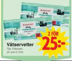 Matöppet Våtservetter erbjuda
