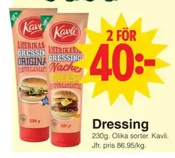 Matöppet Dressing erbjuda