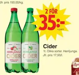 Matöppet Cider erbjuda