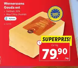 Lidl Wernerssons Gouda ost erbjuda