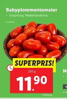Lidl Babyplommontomater erbjuda