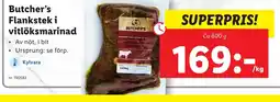 Lidl Butcher's Flankstek i vitlöksmarinad erbjuda