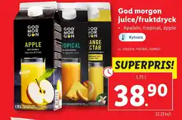 Lidl GOD MORGON juice/fruktdryck erbjuda