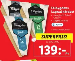 Lidl Falbygdens Lagrad hårdost erbjuda