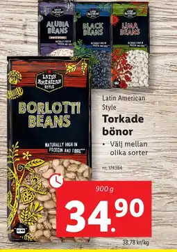 Lidl Latin American Style Torkade bönor erbjuda