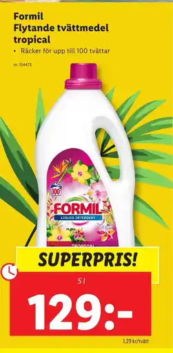 Lidl FORMIL Flytande tvättmedel tropical erbjuda