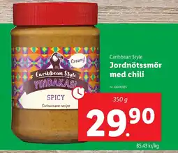 Lidl Caribbean Style Jordnötssmör med chili erbjuda