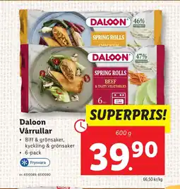Lidl DALOON Vårrullar erbjuda