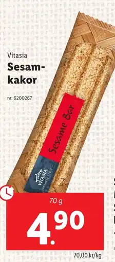 Lidl VITASIA Sesam- kakor erbjuda