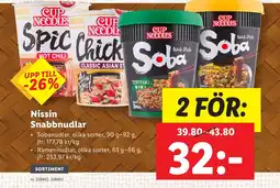 Lidl NISSIN Snabbnudlar erbjuda