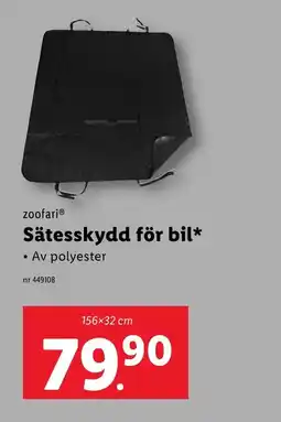 Lidl ZOOFARI Sätesskydd för bil erbjuda