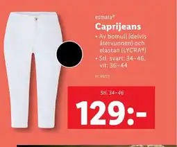 Lidl ESMARA Caprijeans erbjuda