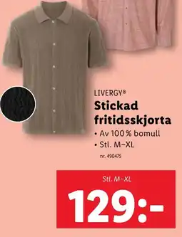Lidl LIVERGY Stickad fritidsskjorta erbjuda