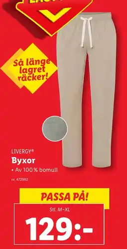 Lidl LIVERGY Byxor erbjuda