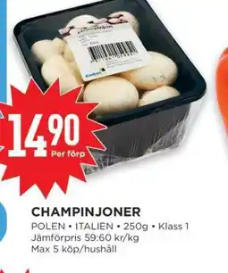 Willys Champinjoner erbjuda