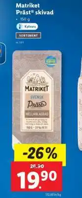 Lidl Matriket Präst skivad erbjuda