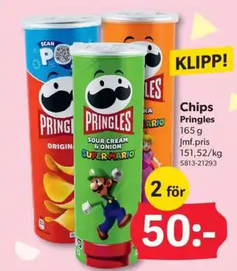 DollarStore Chips Pringles erbjuda
