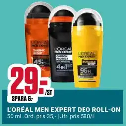 ÖoB L'ORÉAL MEN EXPERT DEO ROLL-ON erbjuda