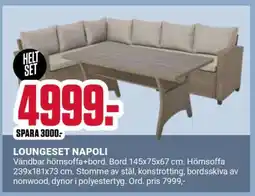 ÖoB LOUNGESET NAPOLI erbjuda