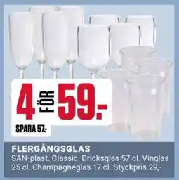 ÖoB FLERGÅNGSGLAS erbjuda