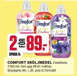 ÖoB COMFORT SKÖLJMEDEL Creations erbjuda