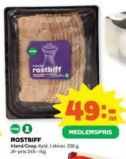 Coop Rostbiff erbjuda
