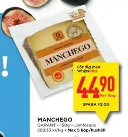 Willys MANCHEGO erbjuda