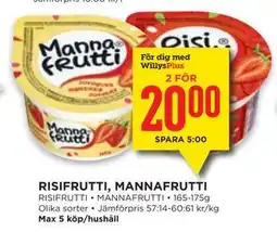 Willys RISIFRUTTI, MANNAFRUTTI erbjuda