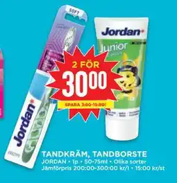 Willys TANDKRÄM, TANDBORSTE erbjuda