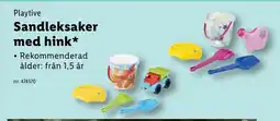 Lidl Playtive Sandleksaker med hink erbjuda