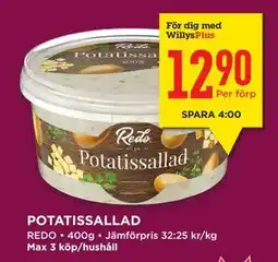 Willys Hemma POTATISSALLAD erbjuda