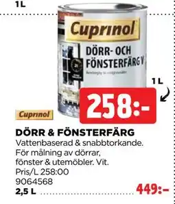 Jem&Fix DÖRR & FÖNSTERFÄRG erbjuda