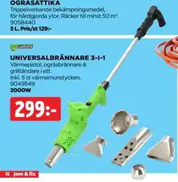 Jem&Fix UNIVERSALBRÄNNARE 3-I-1 erbjuda