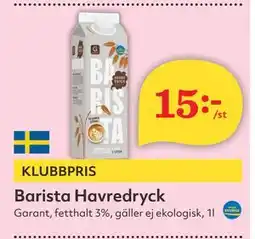 Hemköp Barista Havredryck erbjuda