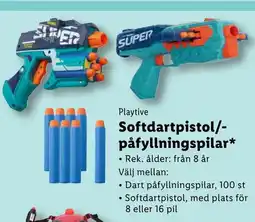 Lidl Playtive Softdartpistol/- påfyllningspilar erbjuda