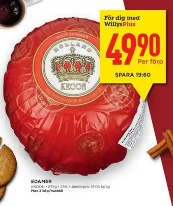 Kroon Edamer 875g