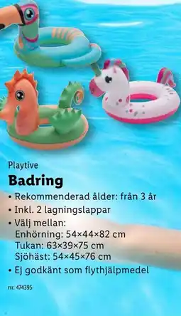 Lidl Playtive Badring erbjuda