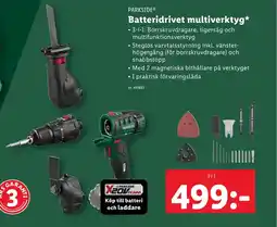 Lidl PARKSIDE® Batteridrivet multiverktyg erbjuda