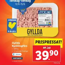 Lidl GYLLDA Kycklingfärs erbjuda