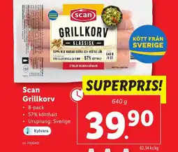 Lidl SCAN Grillkorv erbjuda