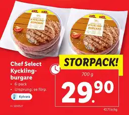 Lidl Chef Select Kyckling- burgare erbjuda