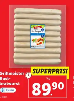 Lidl Grillmeister Rost- bratwurst erbjuda