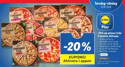 Lidl Pizzor från Trattoria Alfredo erbjuda