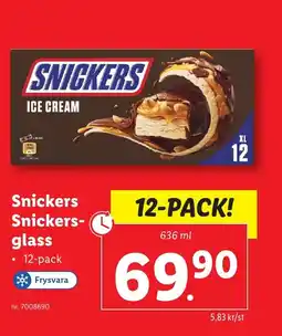 Lidl Snickers Snickers- glass erbjuda