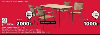 JYSK Eskildstrup Stol erbjuda
